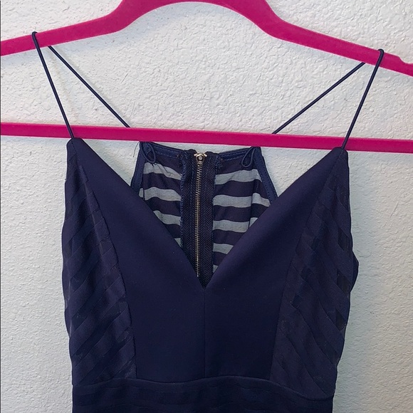 Fancy Navy Blue Dress - Picture 2 of 4